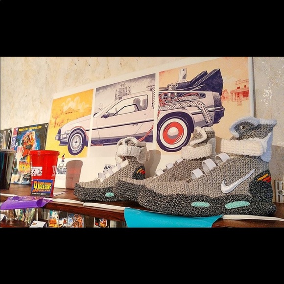 Marty Mcfly  knitted air Jordans with rubber soles - Picture 5 of 5